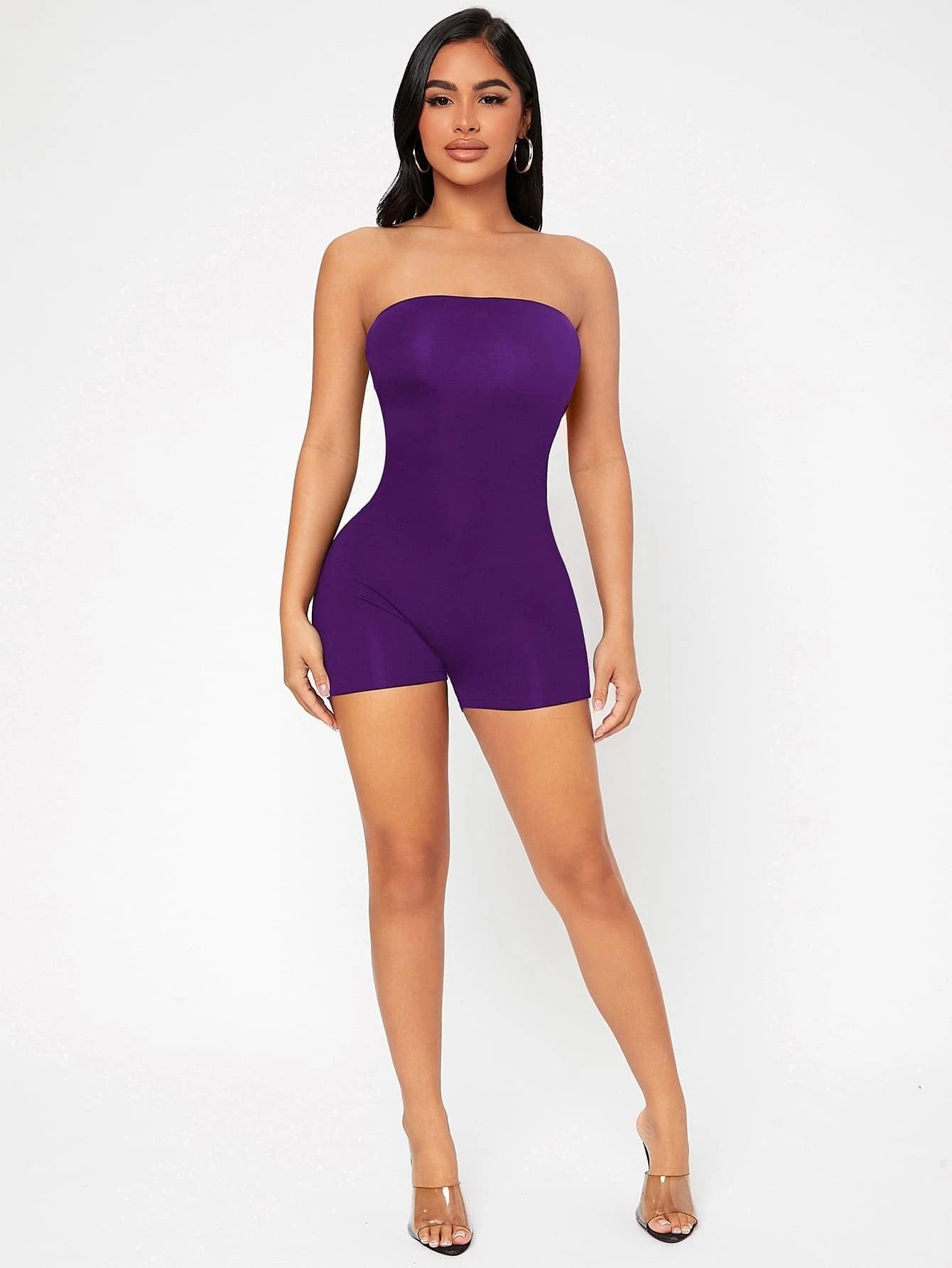 Strapless Tube Unitard Romper-Comfy Jumpsuits