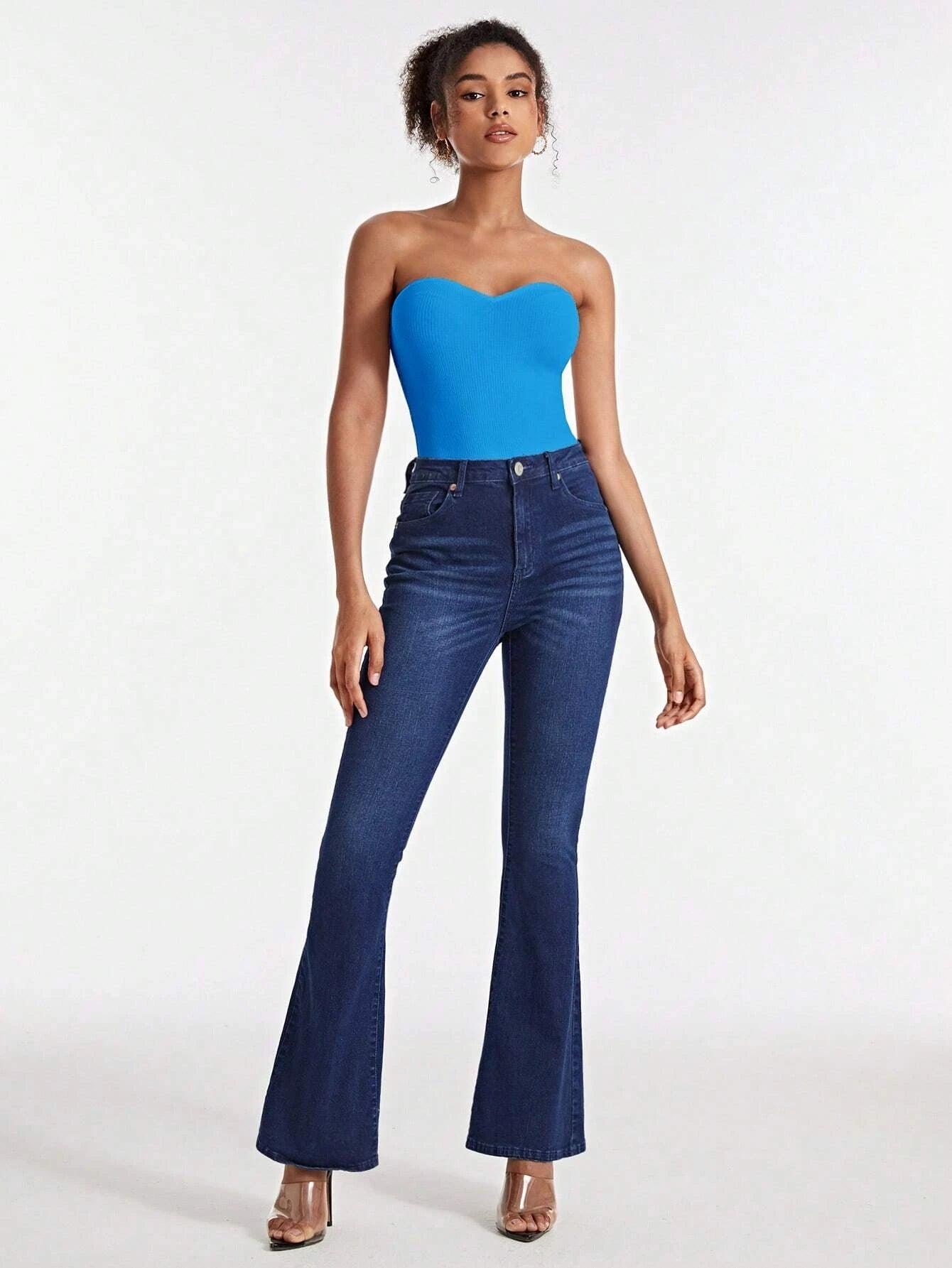 Solid Colored Tube Bodysuit-Comfy Jumpsuits