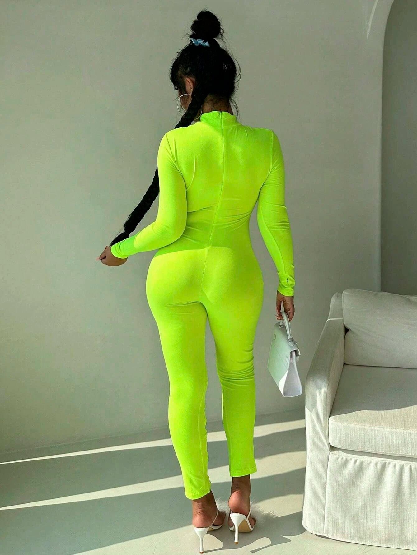 O-Ring Stand Collar Jumpsuit-Comfy Jumpsuits