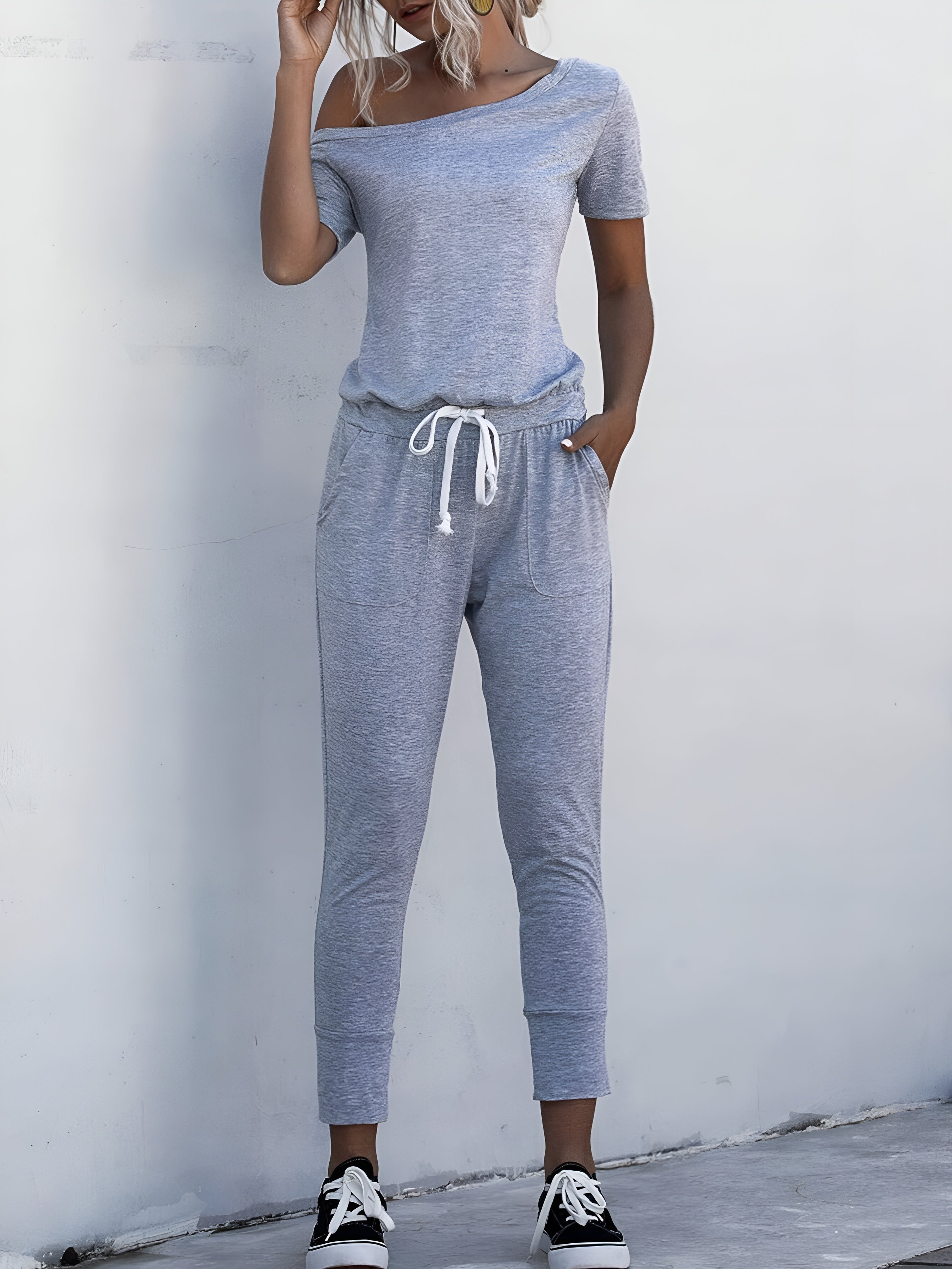 Jogger Jumpsuit Lounge Set With Casual Comfort And Effortless Style