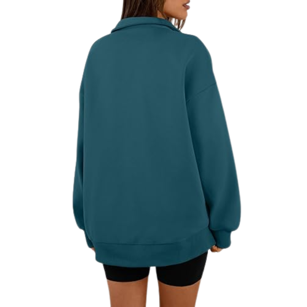Women's Oversized Half Zip Fleece Sweatshirts