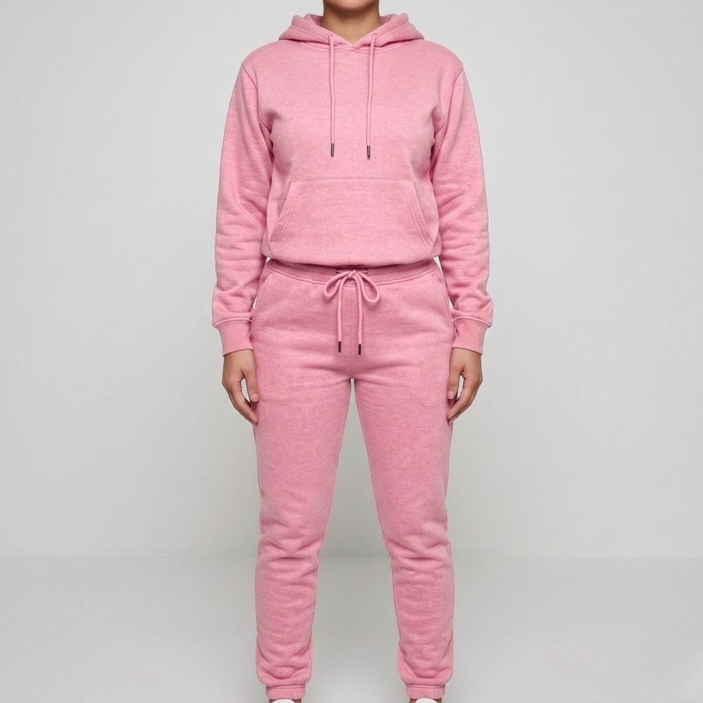Hooded Long Sleeve Pullover And Sweatpants Set For Women