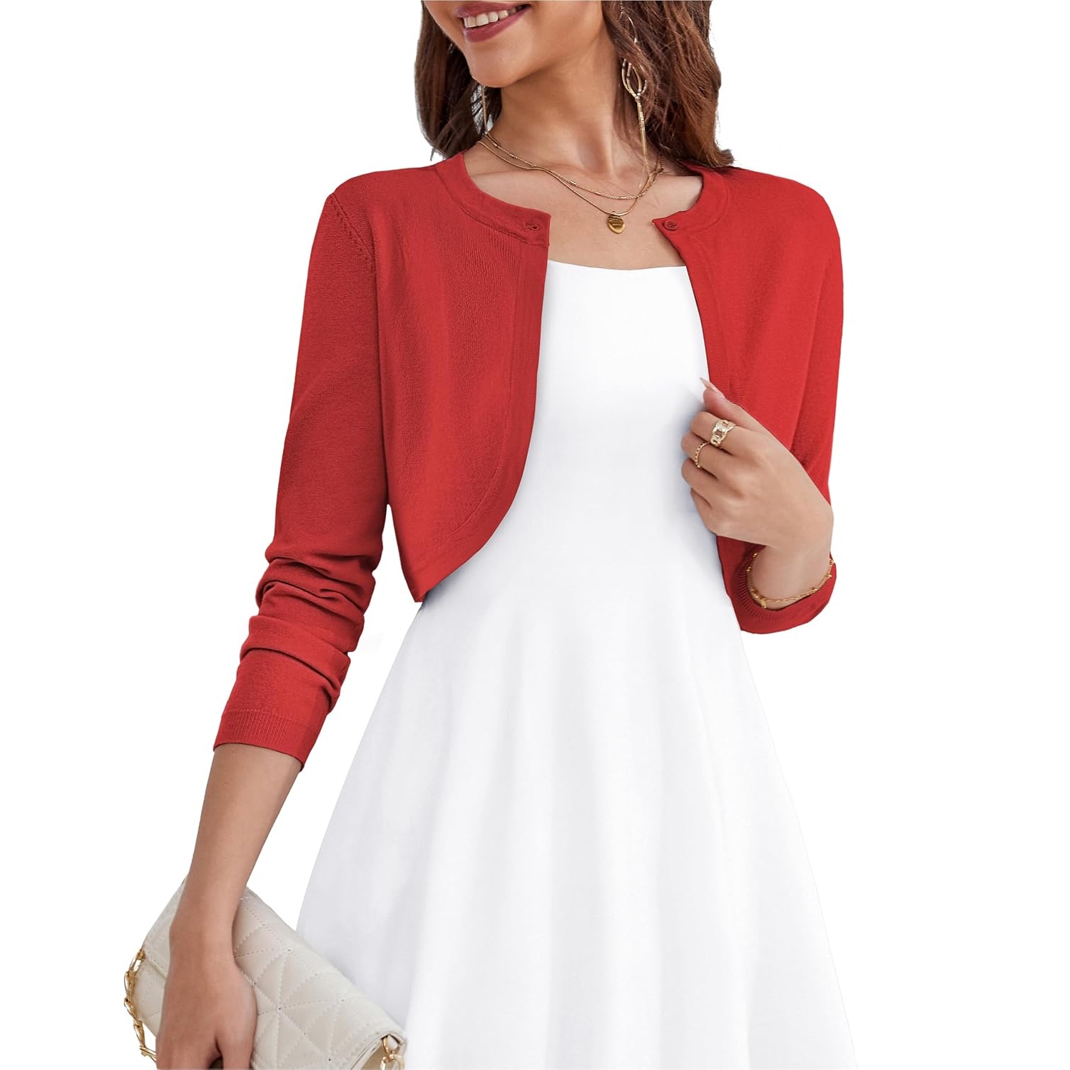 Versatile Casual Long Sleeve Cardigan With Button For Women