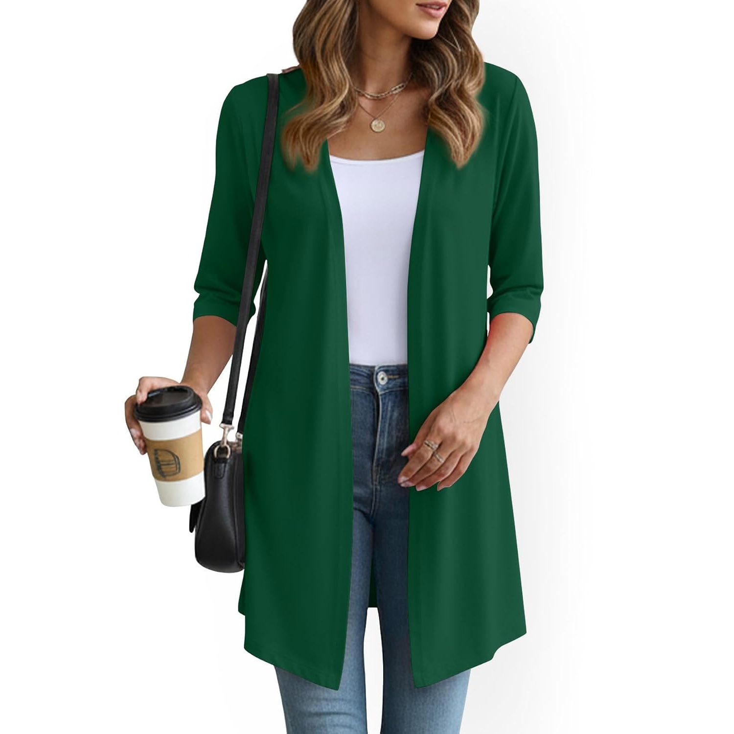 Summer Lightweight Longline Open Front Cardigan for Women