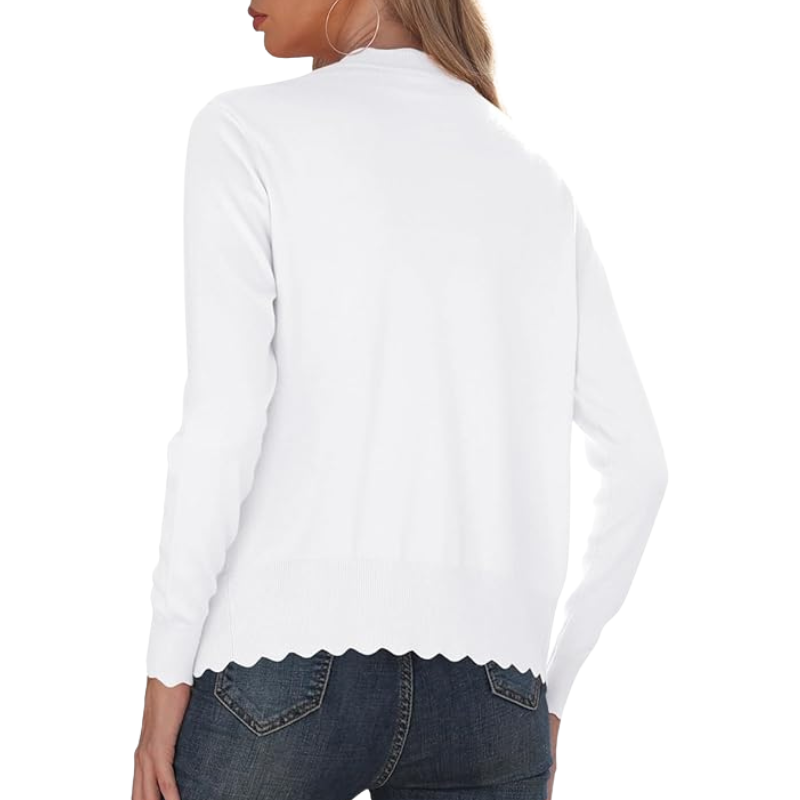 Womens Long Sleeve V Neck Button Down Cardigan Knit Shrugs Sweater