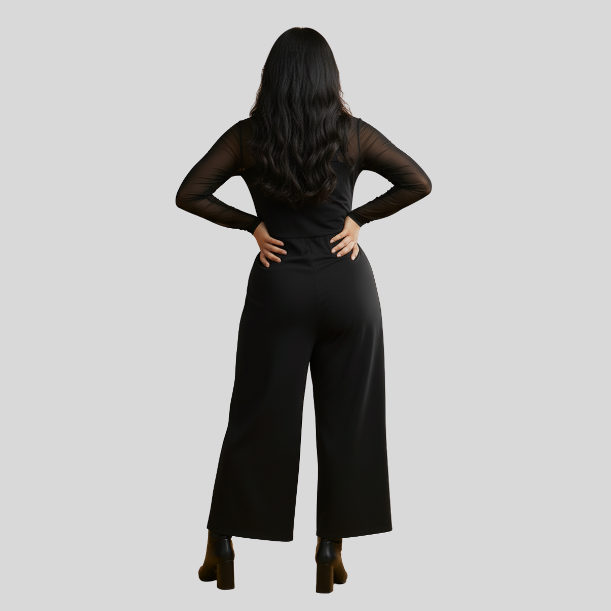 Stretch Fabric Cat Jumpsuit