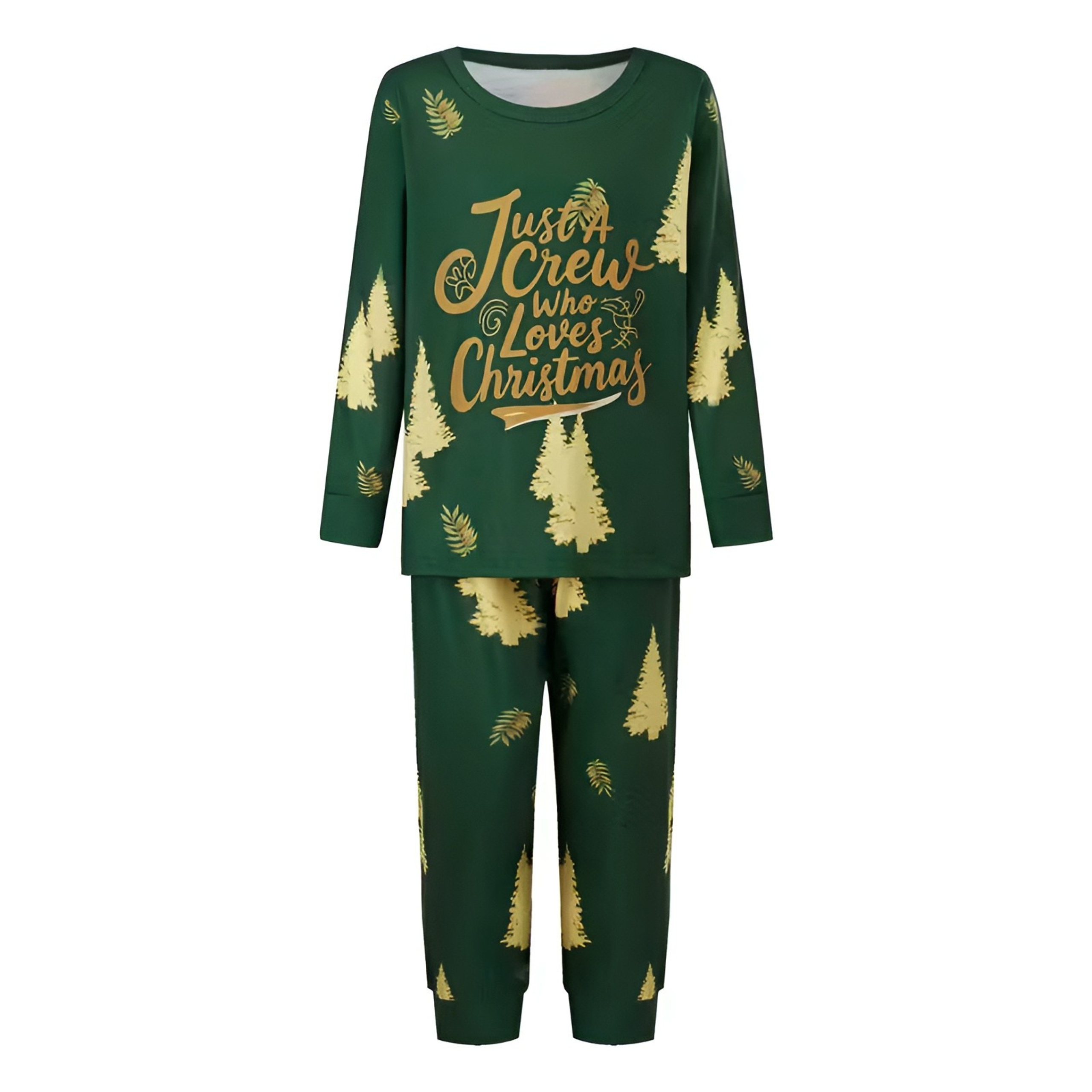 Green and Golden Tree Print Family Matching Pajama SetsTree Printed Family Matching Pajama Sets - Image 7