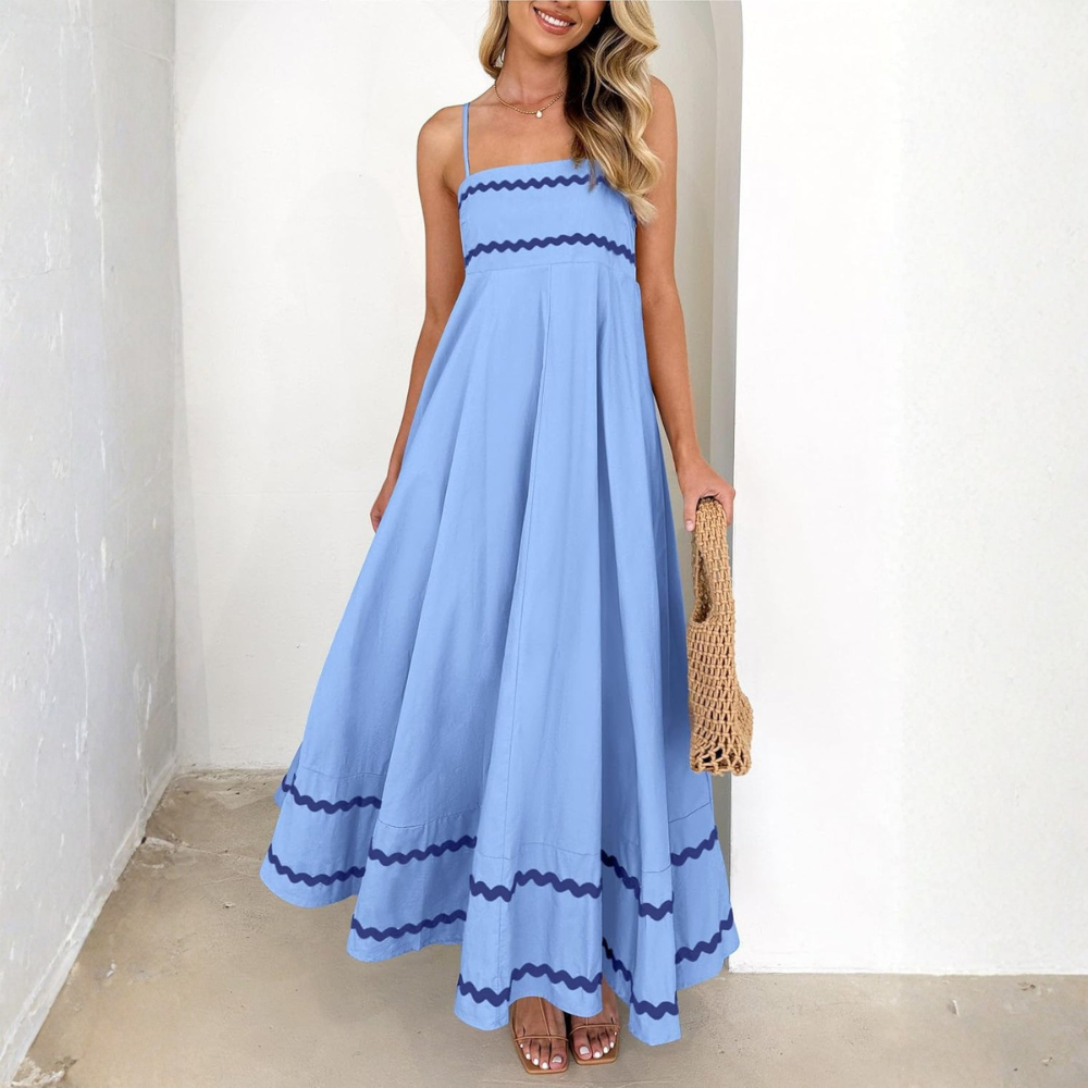 Summer Flowy Spaghetti Strap Maxi Dress For Women