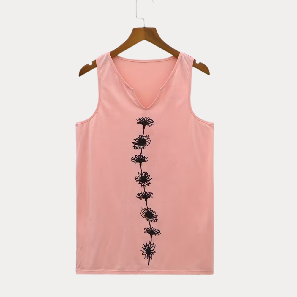 Casual Floral Printed Cutout Vest For Women