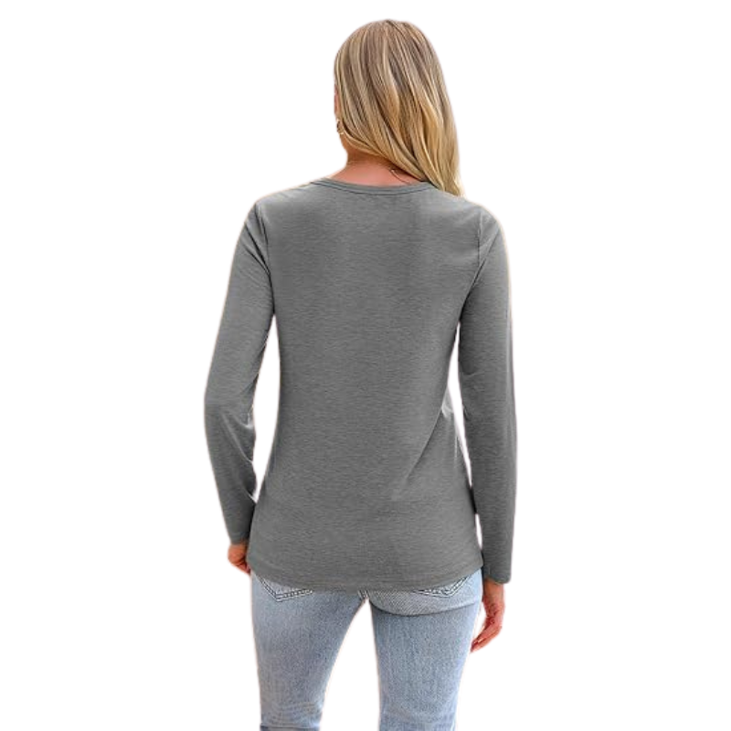 Women’s Plus Size Long Sleeve Crewneck Casual Basic Fall Spring Top