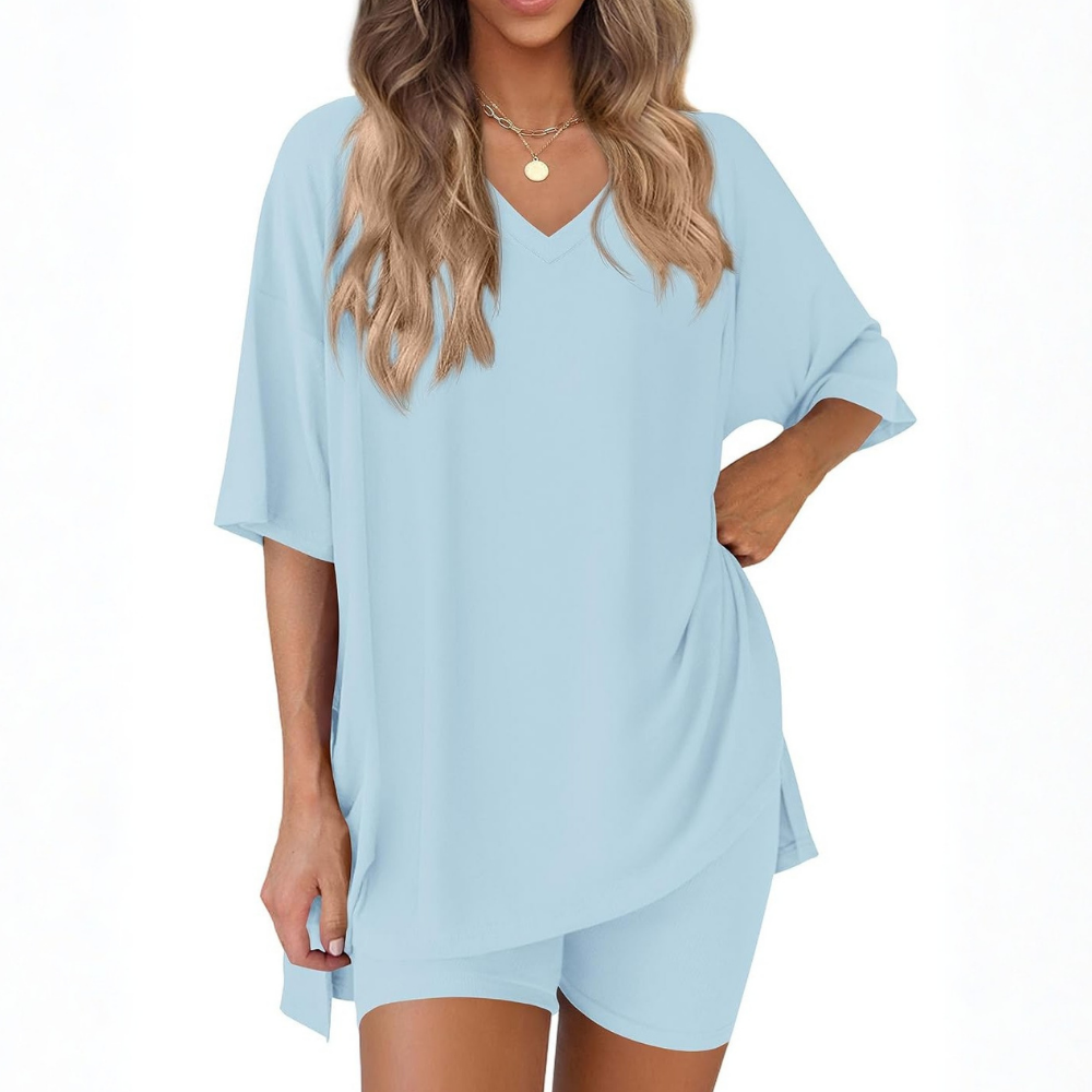 Summer Spring Oversized Lounge Two Piece Set