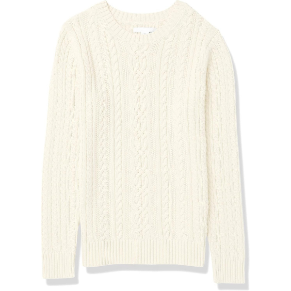 womens Fisherman Cable Crewneck Sweater