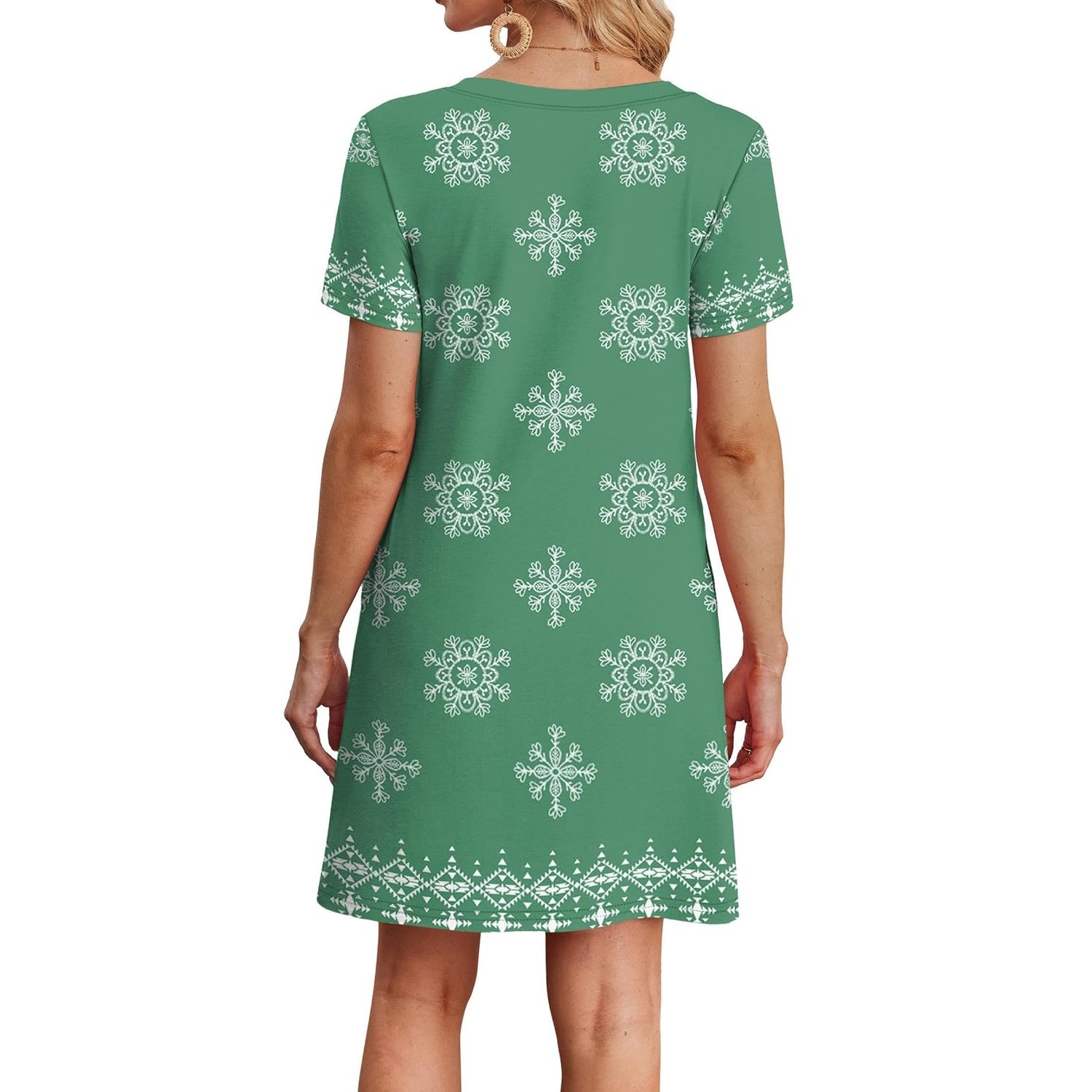 Boho Summer Loose T Shirt Dress With Pockets