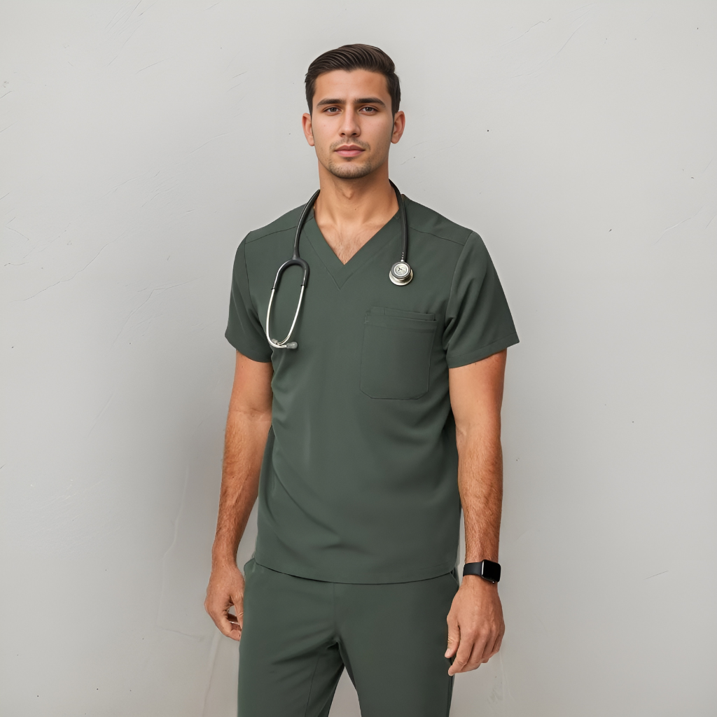 Leon Three Pocket Scrub Top