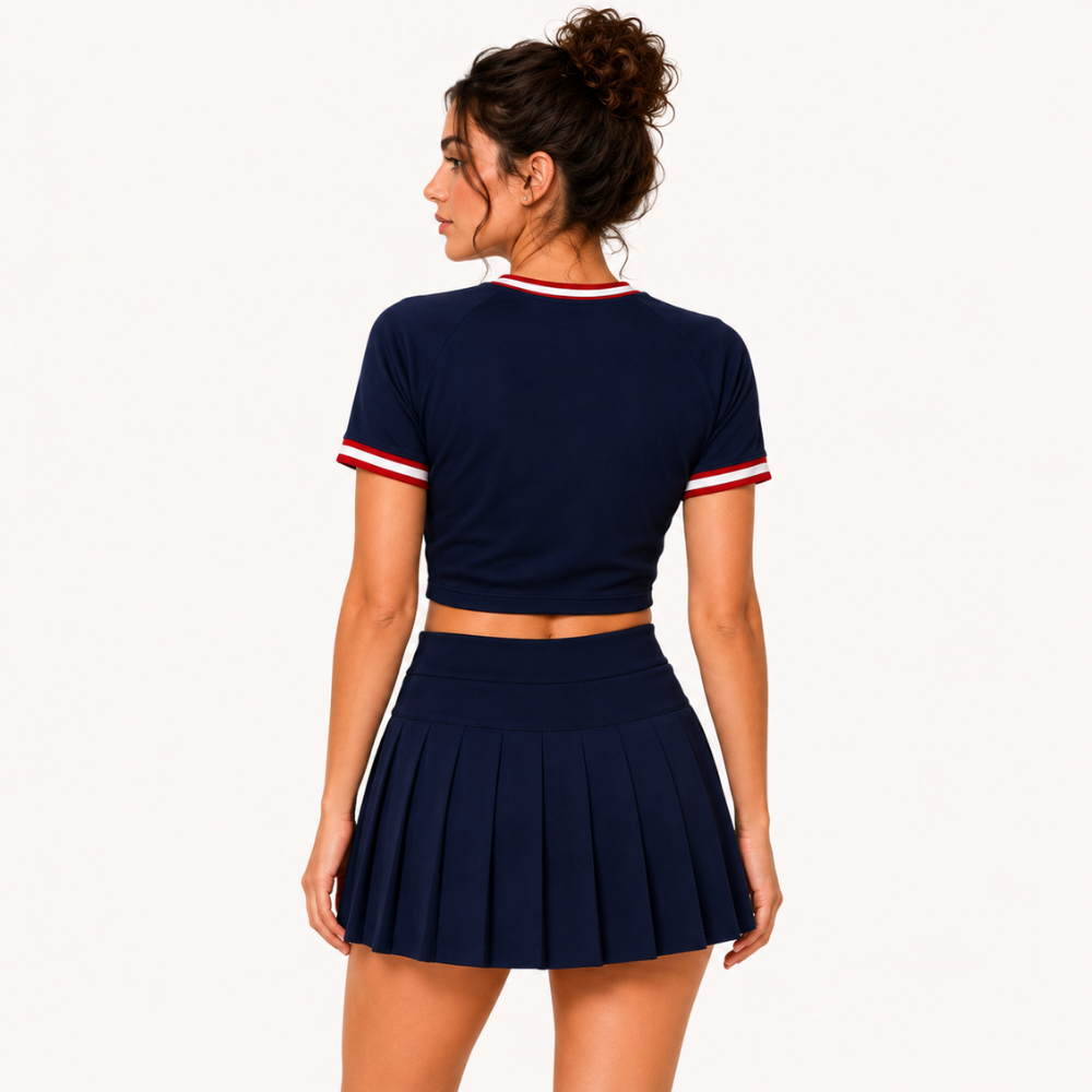 Minnesota Twins Baseball Team Printed Two Piece Top And Skirt Set For Women