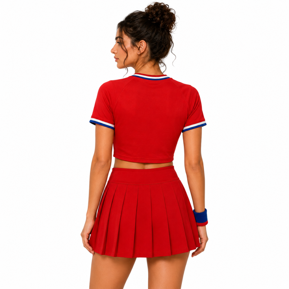 Philadelphia Phillies Baseball Team Printed Two Piece Top And Skirt Set For Women