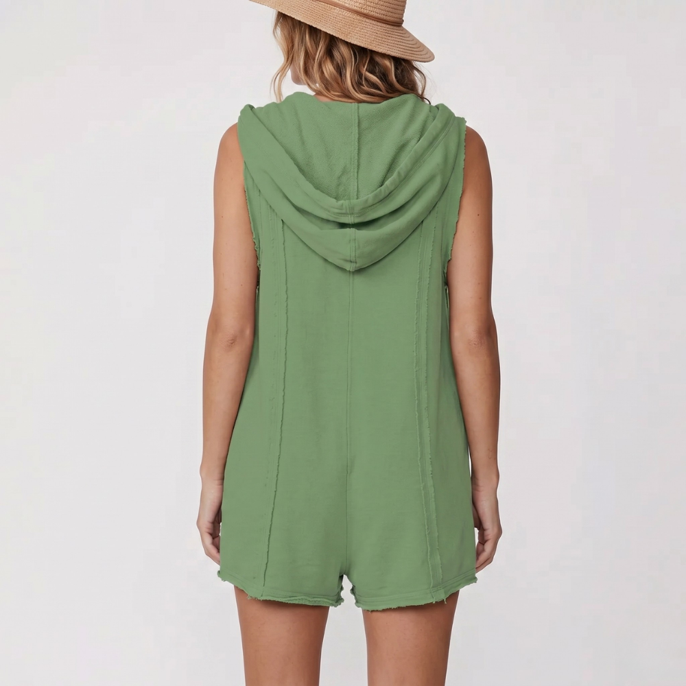Tanming Sleeveless Loose Fit Sports Romper