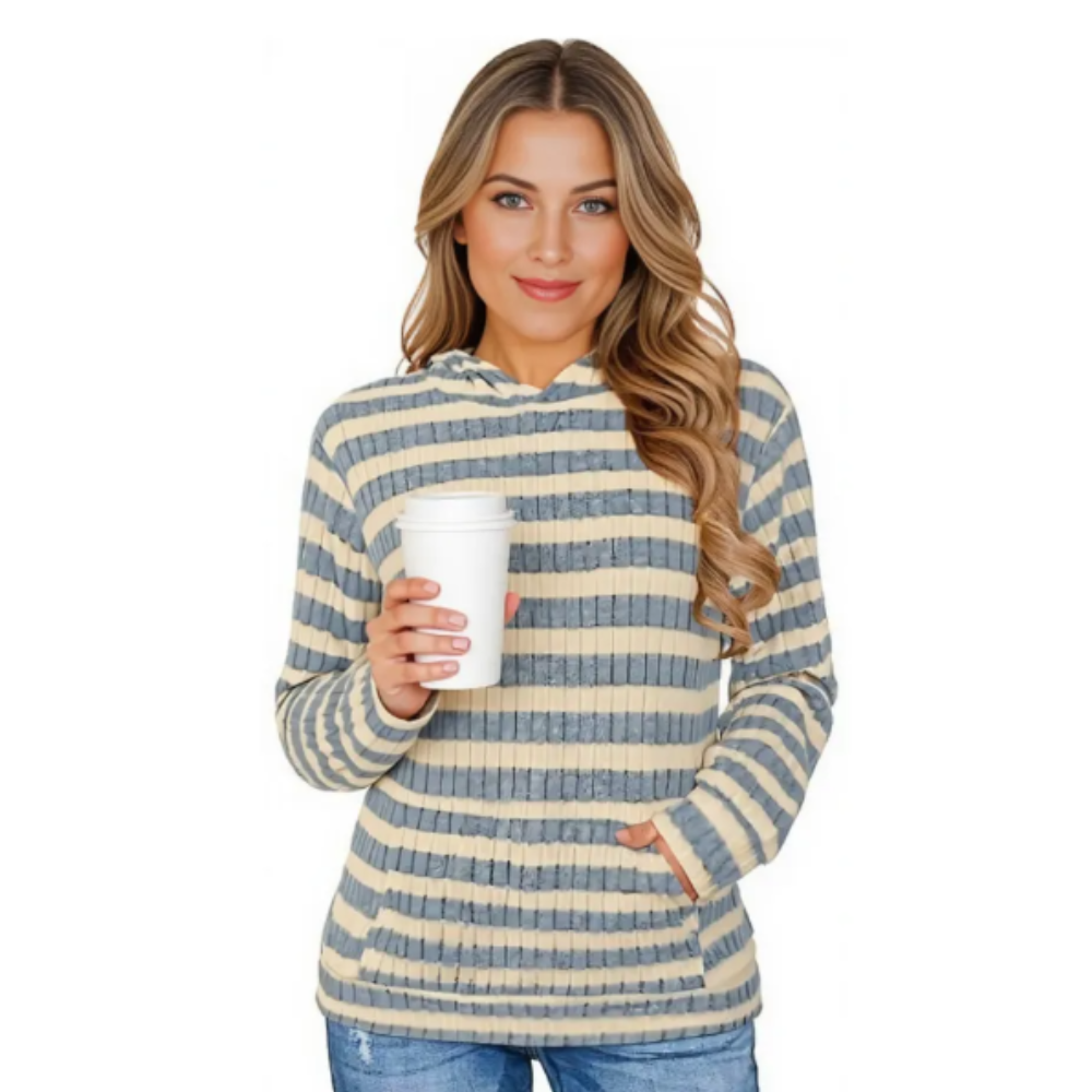 Long Sleeve Kangaroo Pocket Pullover Sweatshirt