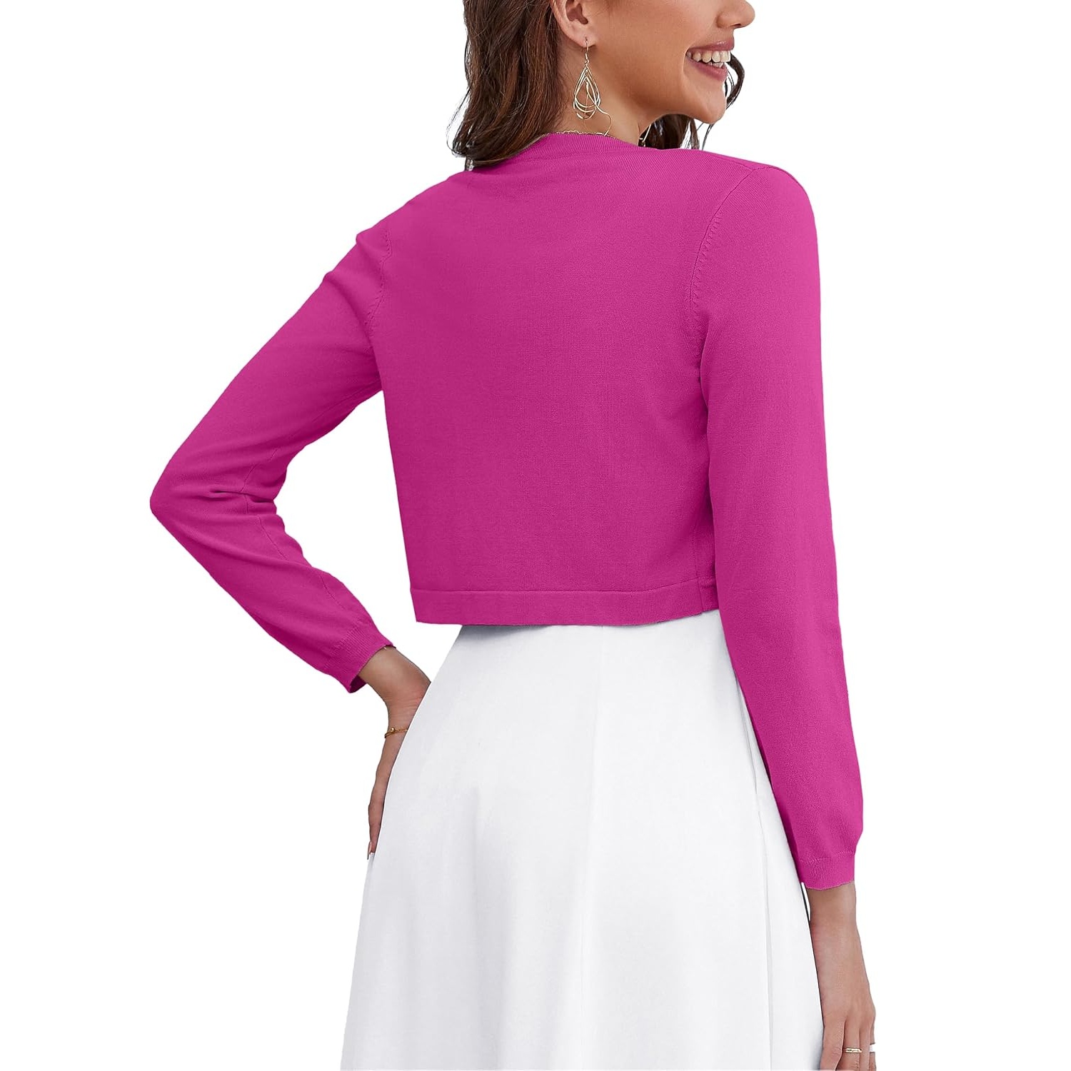Versatile Casual Long Sleeve Cardigan With Button For Women