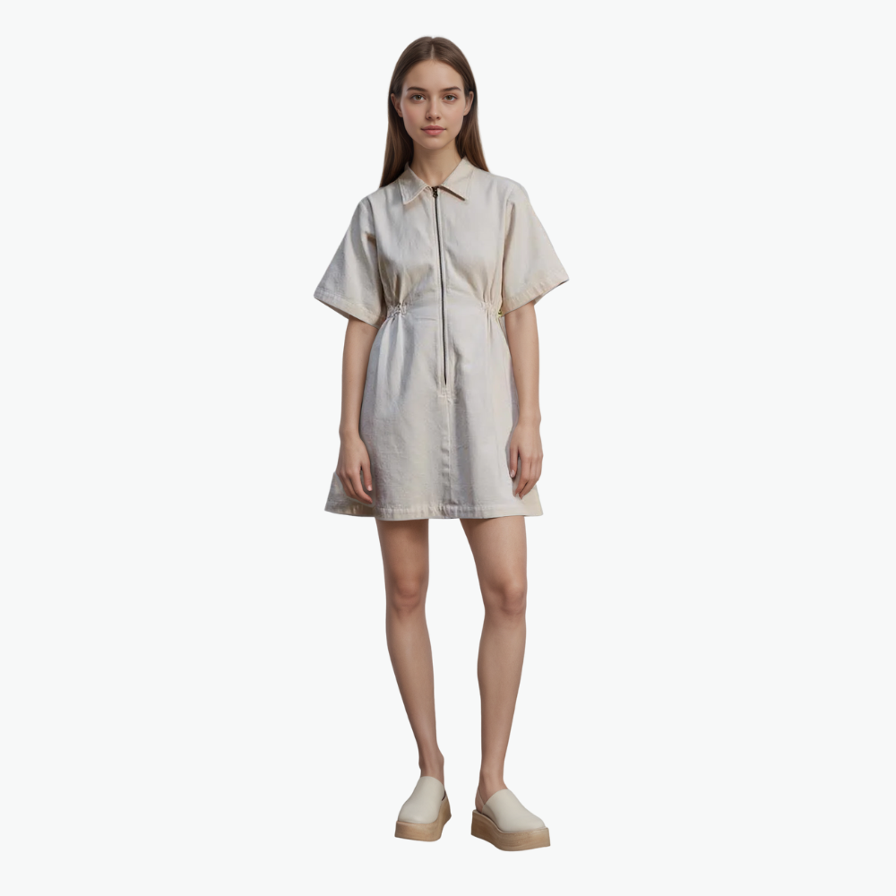 Utility Cinched Zip Dress