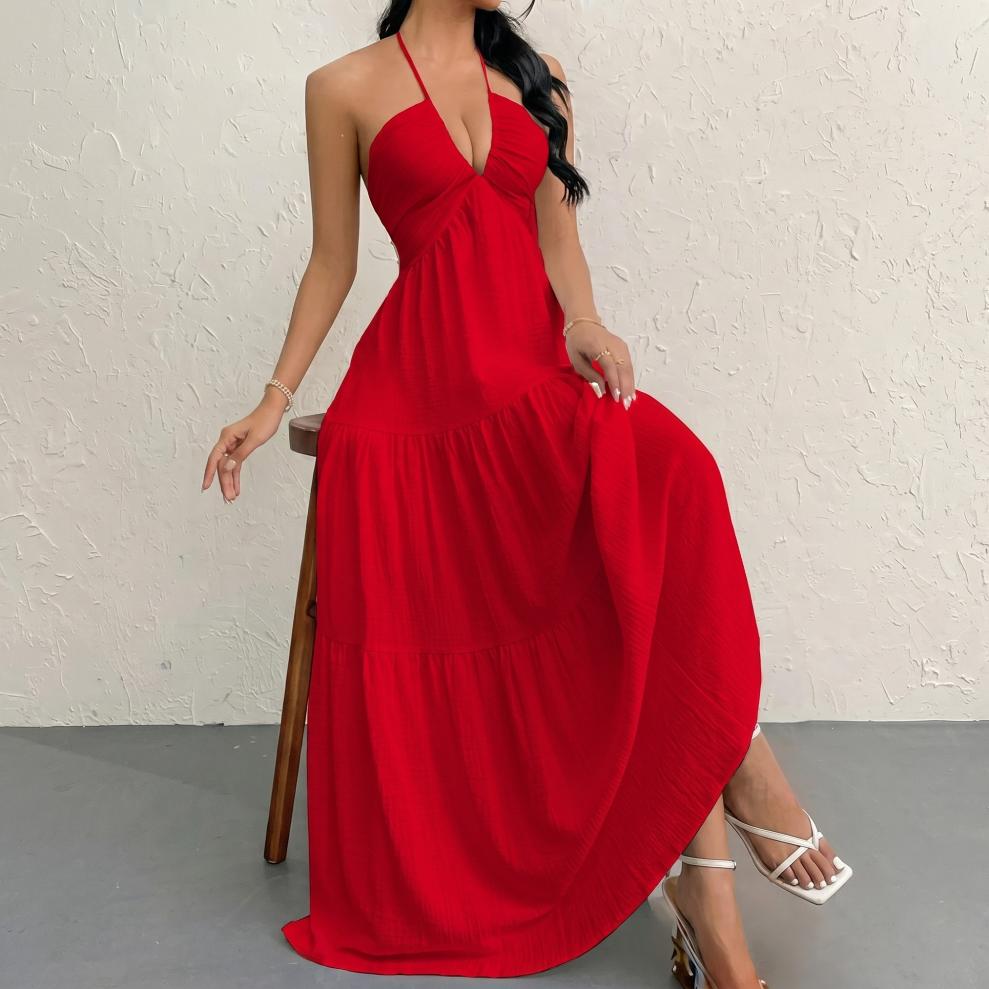 Casual Basic Loose Fit Sleeveless Dress 