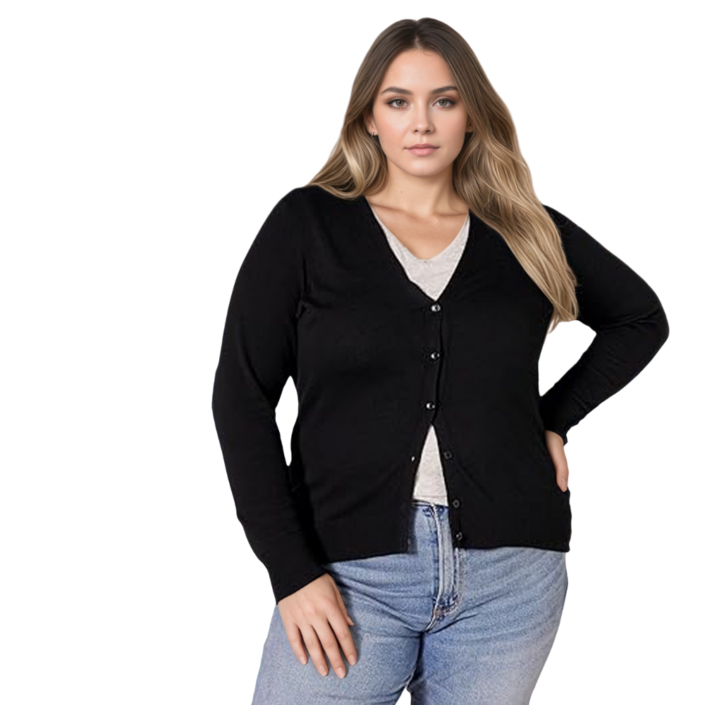 Women's Lightweight V-Neck Cardigan Sweater