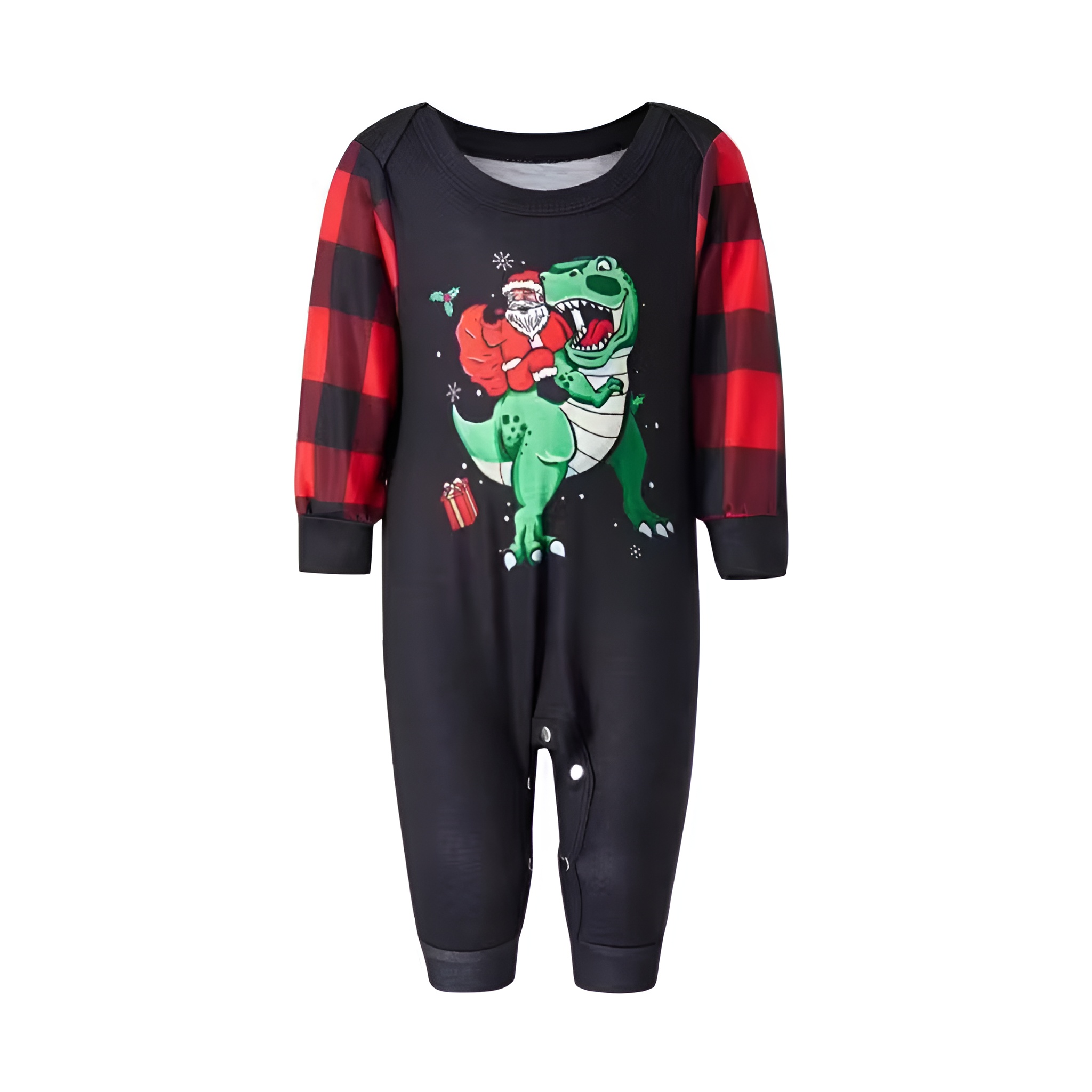 Cozy Christmas Dinosaur Santa Family Matching Pajama SetsCozy Christmas Dinosaur Santa Family Matching Pajama Sets - Image 6