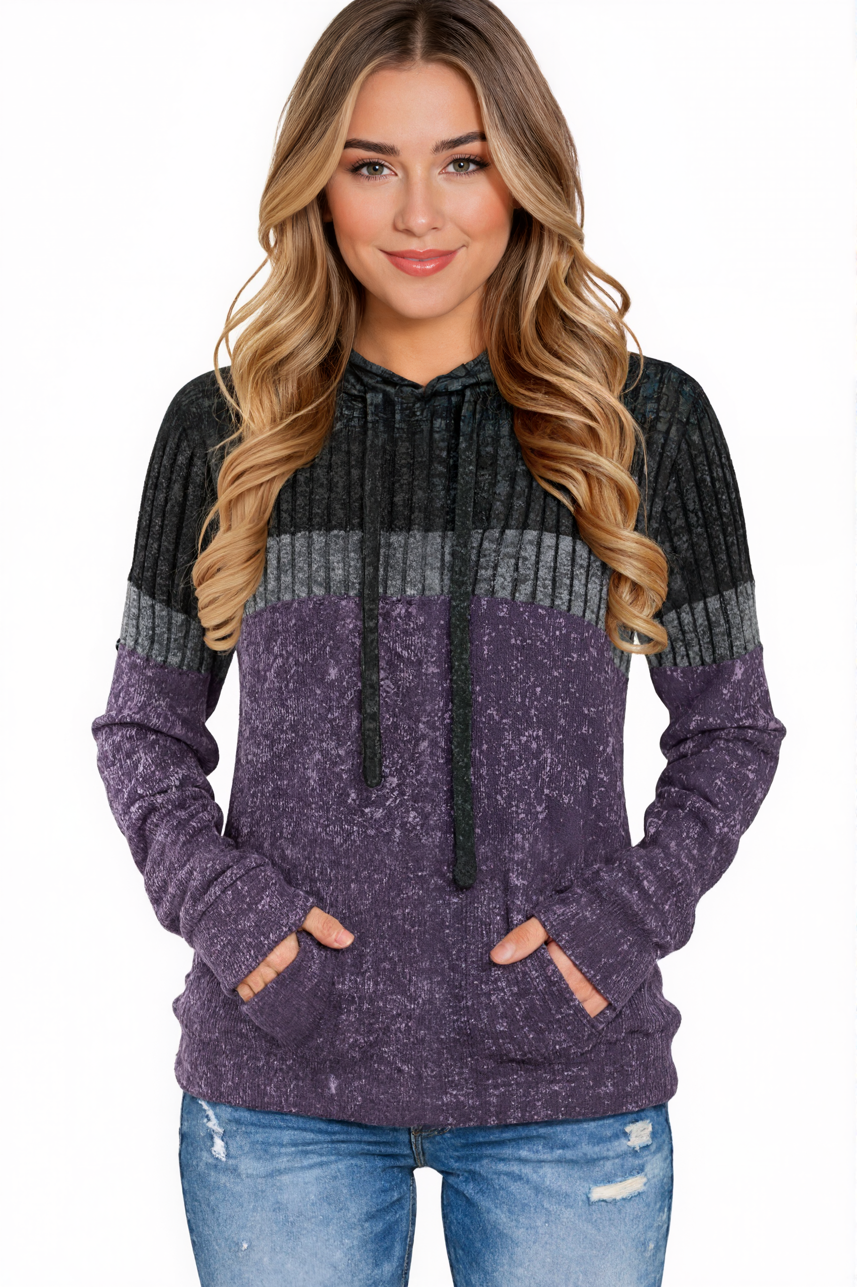 Casual Long Sleeve Pullover Hooded Sweater With Pocket