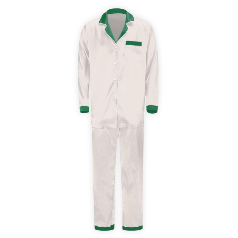 Warm and Cozy Family Matching Christmas Pajamas SetSilk Button Down Pajama Set Matching Christmas Pajamas Set - Image 4