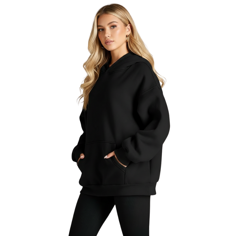 Oversized Fleece Hoodie For Womens