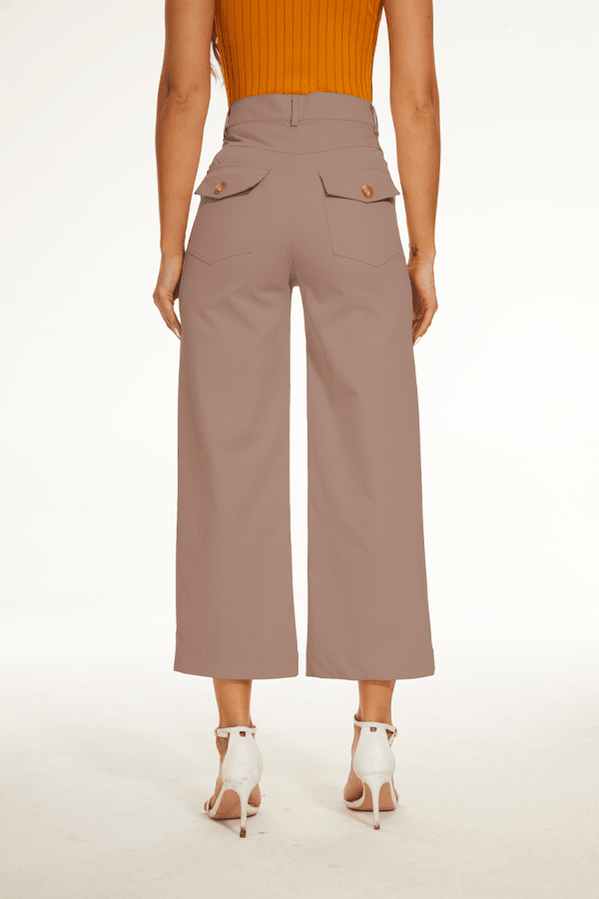 Stretch Twill Cropped Wide Leg Pant-Comfy Jumpsuits