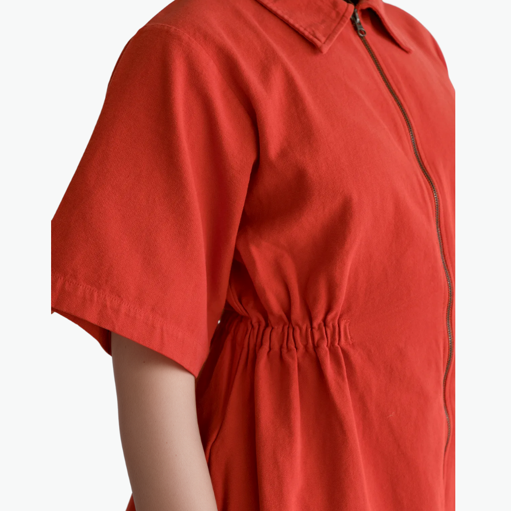 Utility Cinched Zip Dress