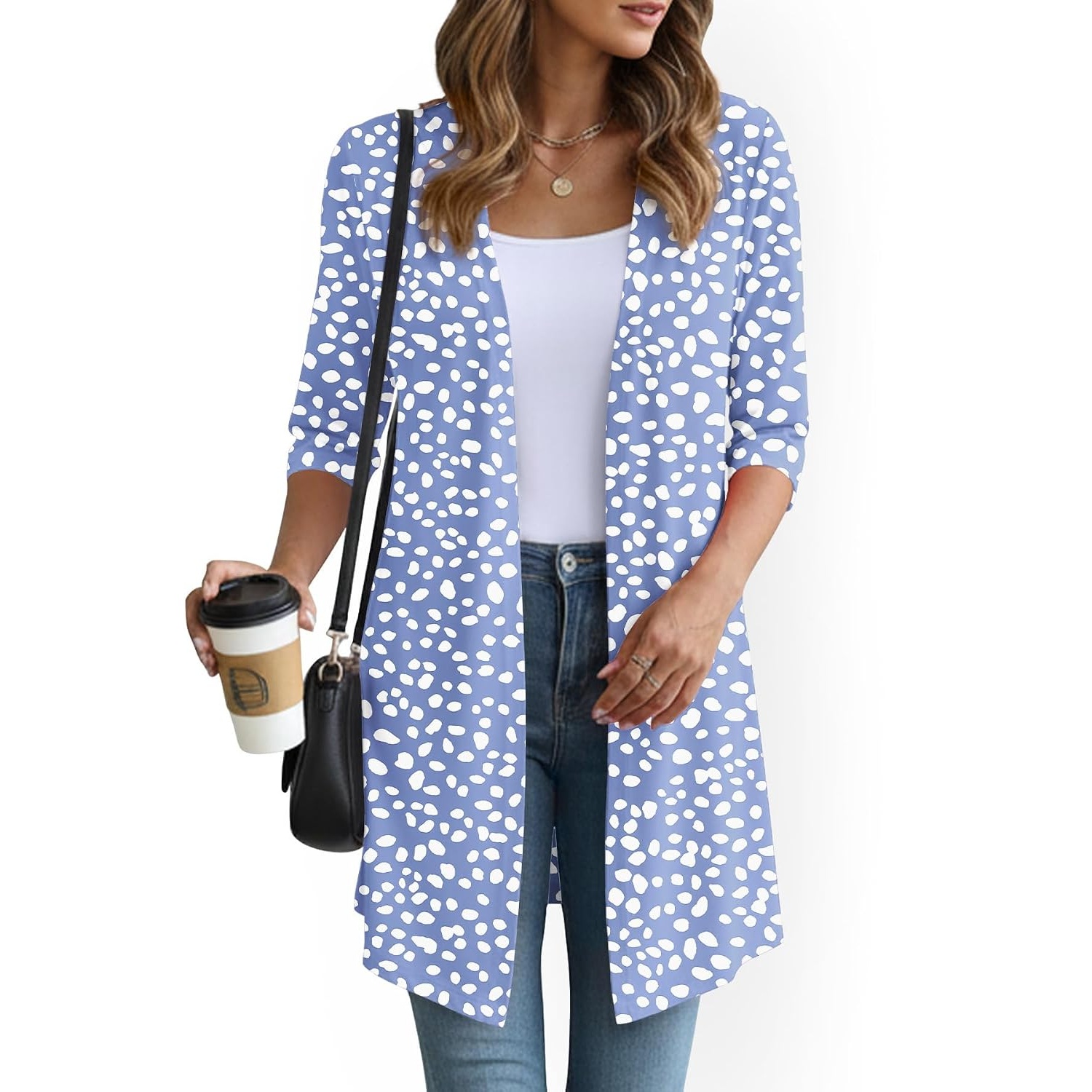 Summer Lightweight Longline Open Front Cardigan for Women