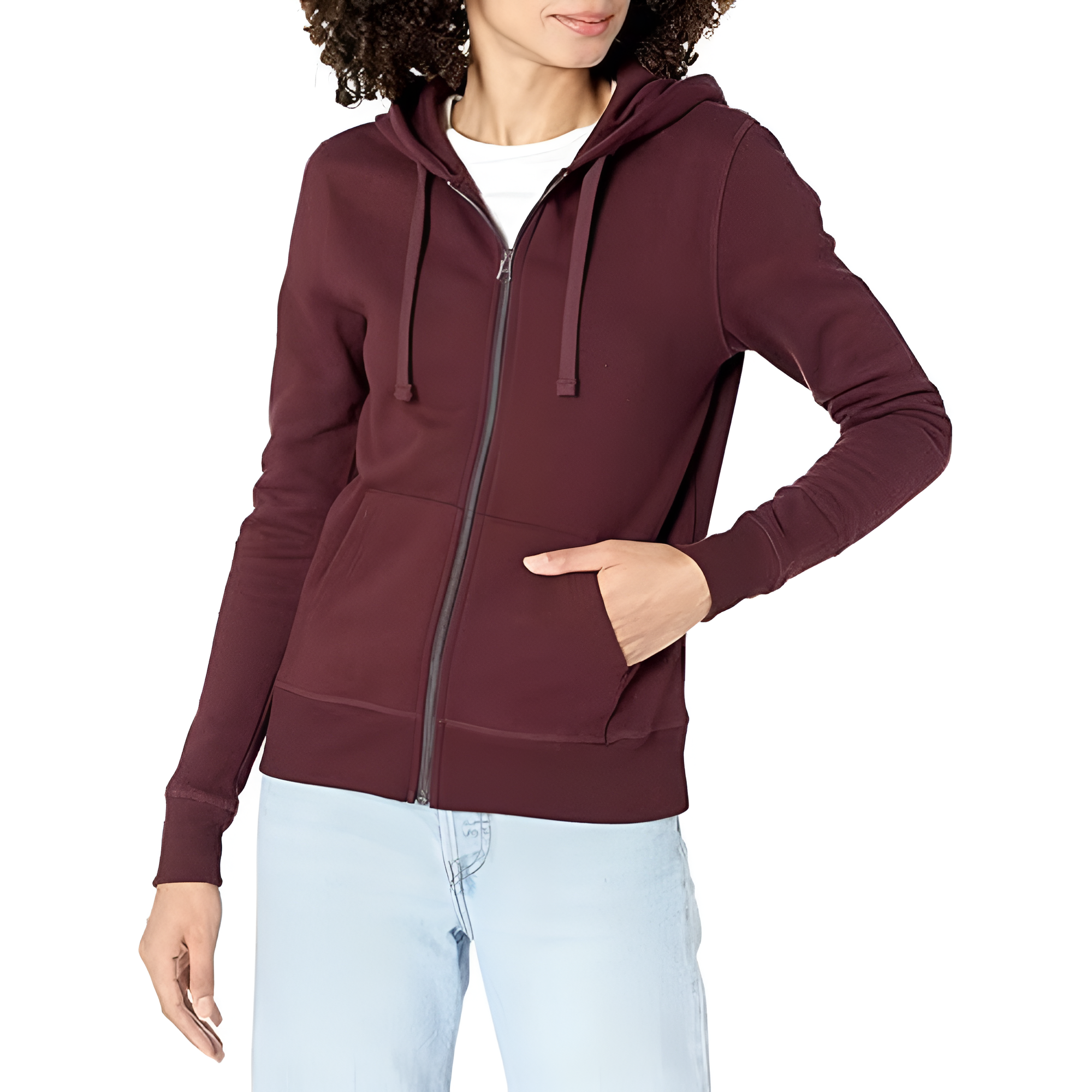Full Zip Fleece Hoodie For Women