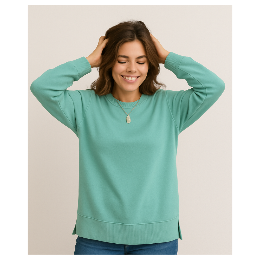 Long Sleeve Side Split Sweatshirt