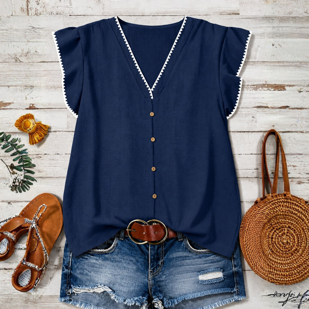 Summer Boho Floral Textured Vintage Casual Blouse For Women