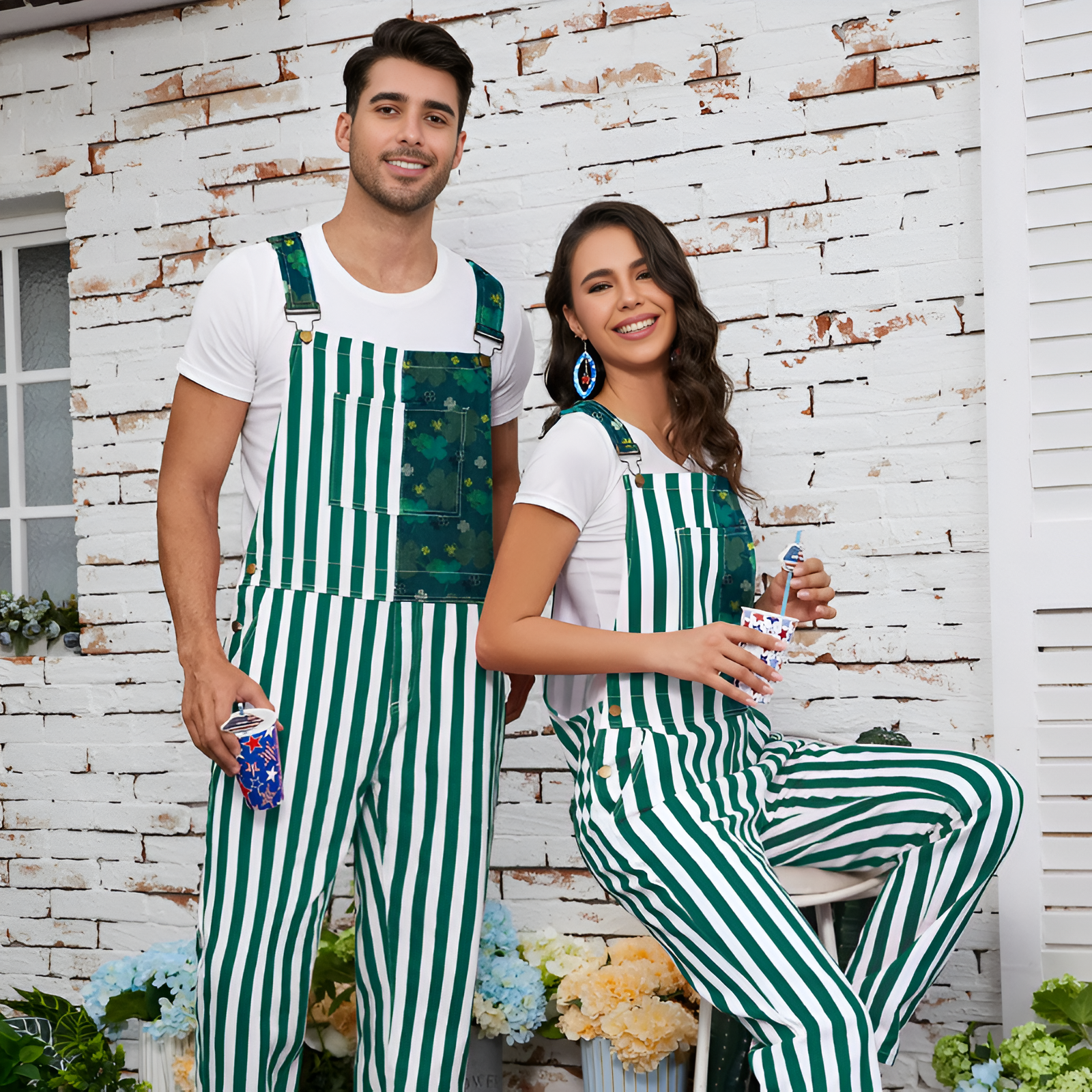  Denim Bib Coveralls Adjustable Straps Jumpsuit with Zip