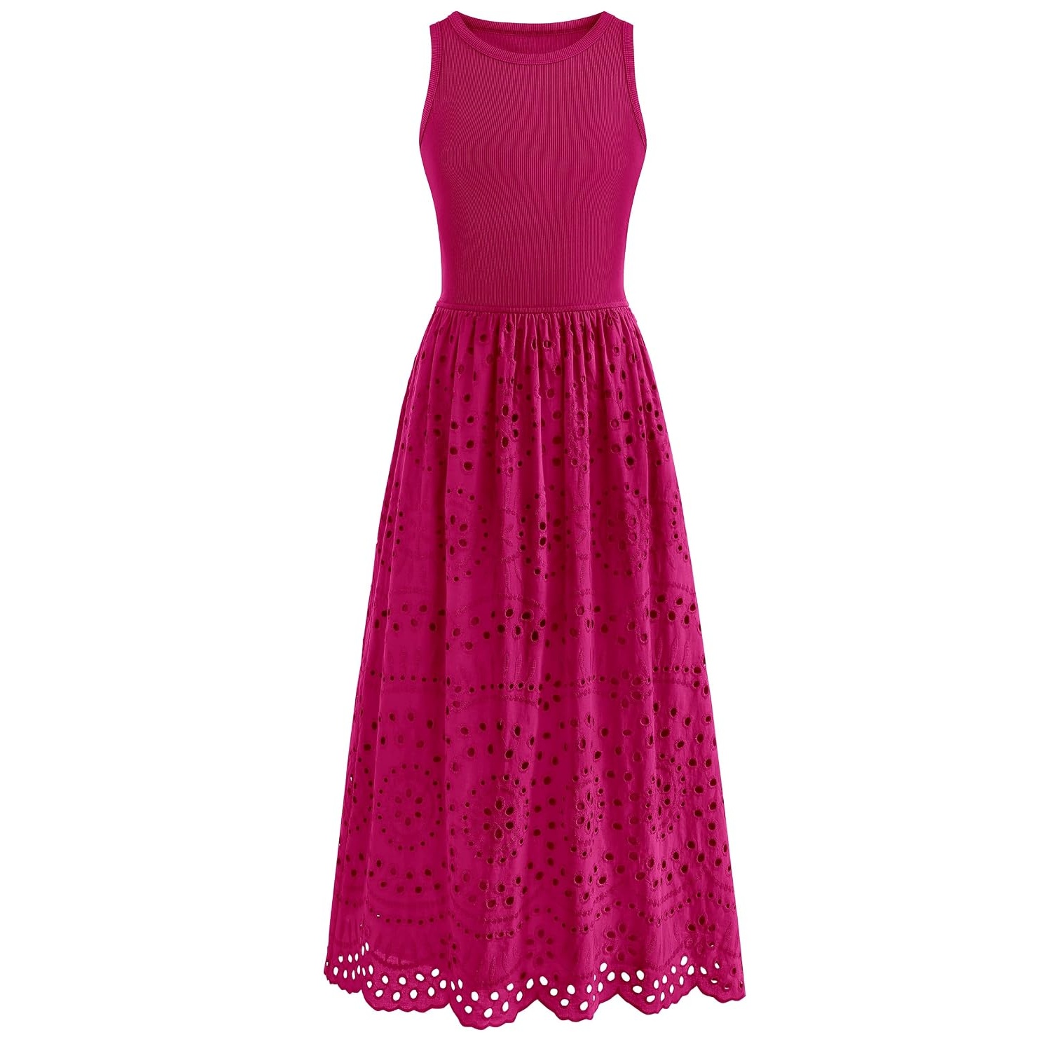 Casual Sleeveless Maxi Dress With Pockets