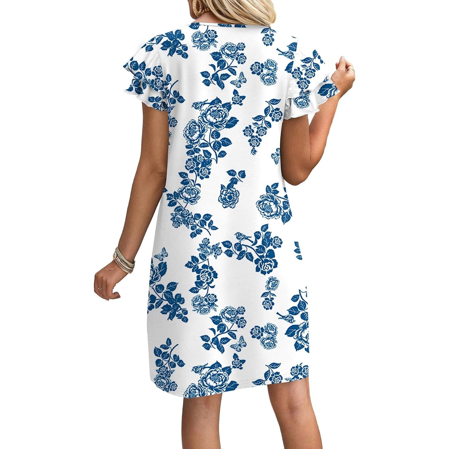 Ruffle Sleeve Loose Summer Swing Dress