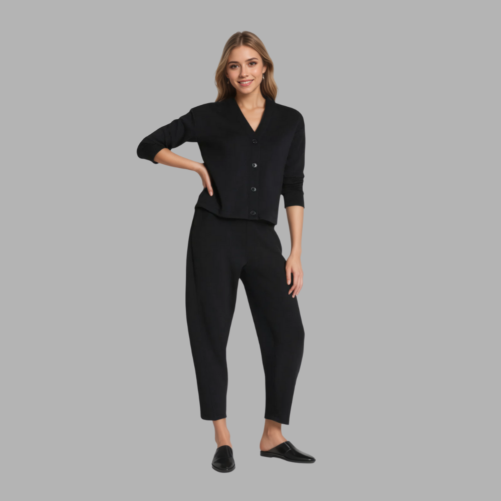 Cardigan Barrel Pant Set