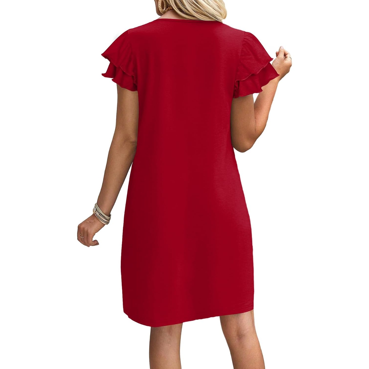 Ruffle Sleeve Loose Summer Swing Dress
