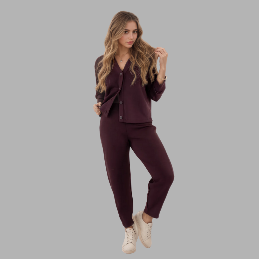 Cardigan Barrel Pant Set