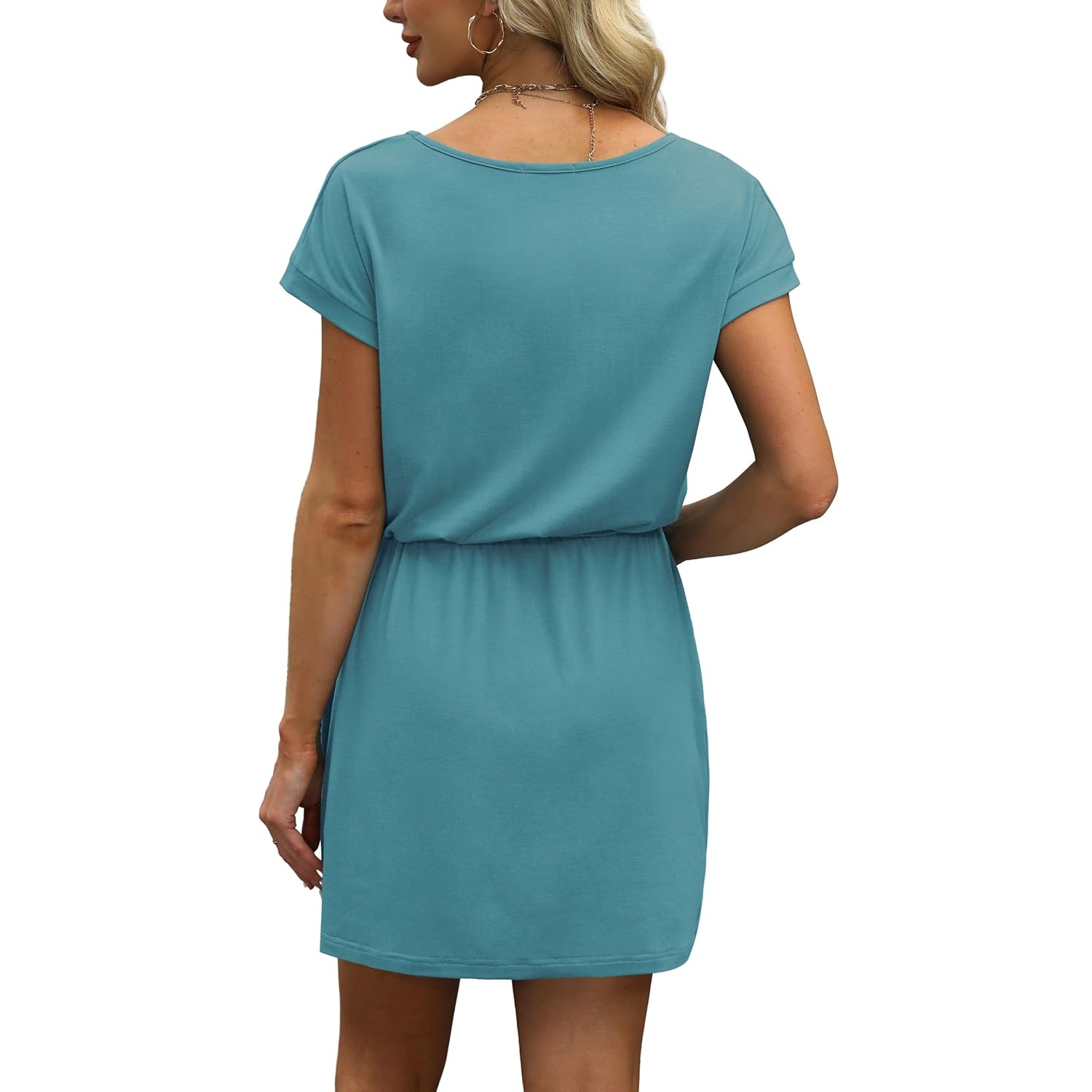 Casual Summer T Shirt Dress With Pockets For Women