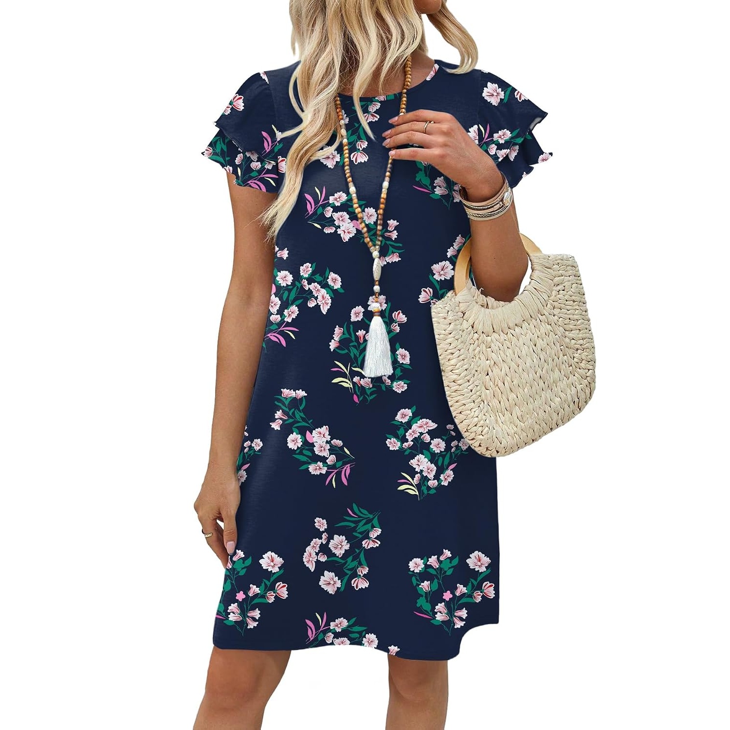 Ruffle Sleeve Loose Summer Swing Dress