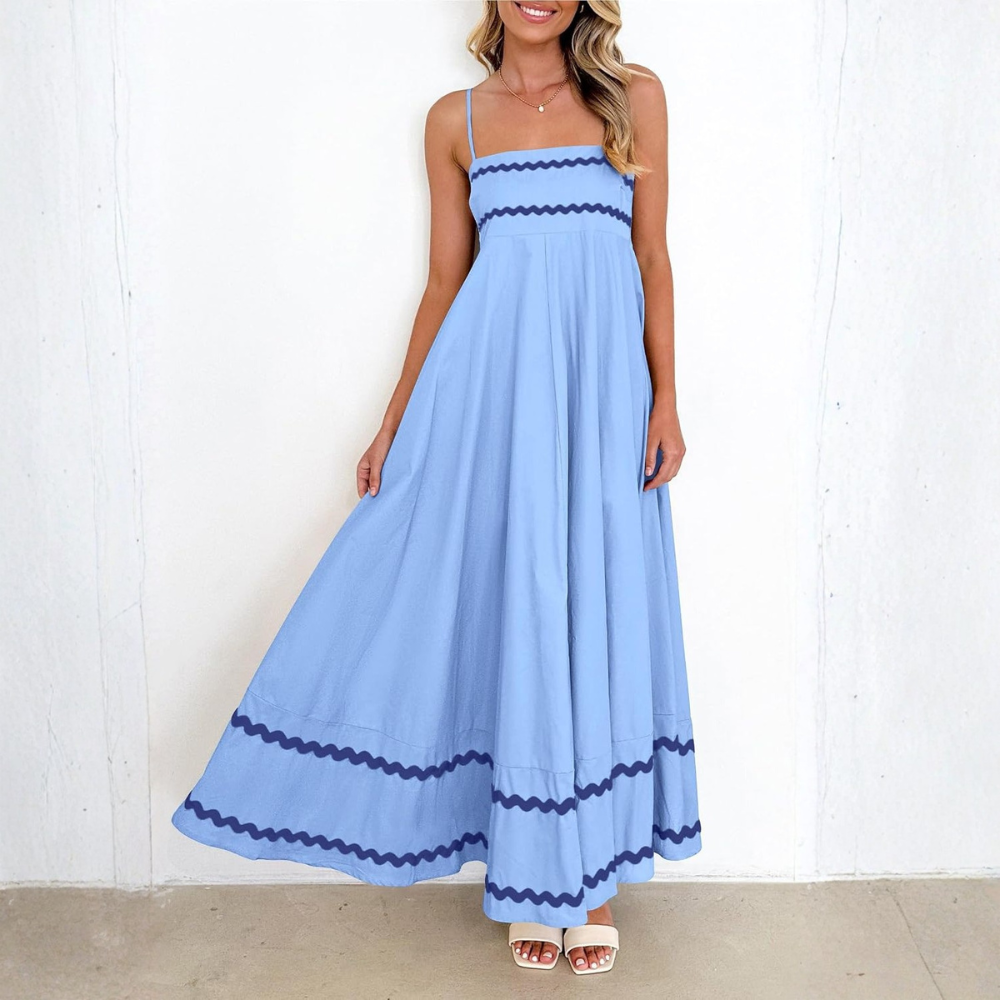 Summer Flowy Spaghetti Strap Maxi Dress For Women