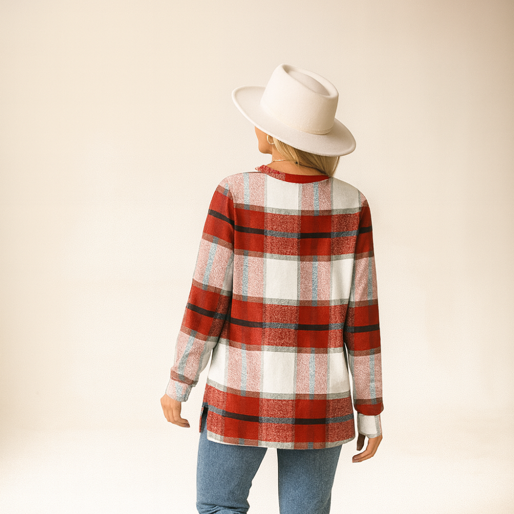 Side Split Long Sleeve Style Sweatshirt