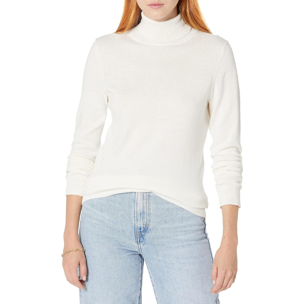Womens Classic-Fit Lightweight Long-Sleeve Turtleneck Sweater