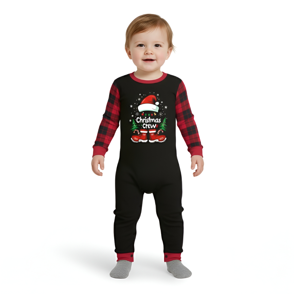 Plaid Christmas Crew Printed Family Matching Pajama SetPlaid Christmas Crew Printed Family Matching Pajama Set - Image 5