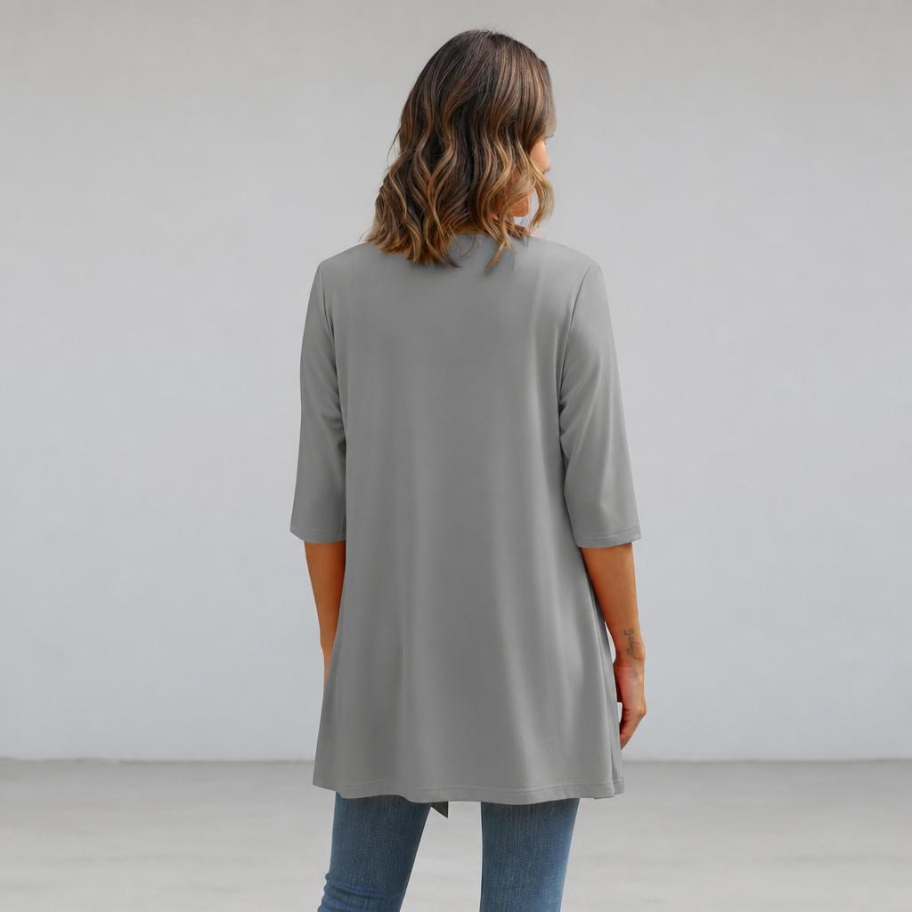 Summer Lightweight Longline Open Front Cardigan for Women