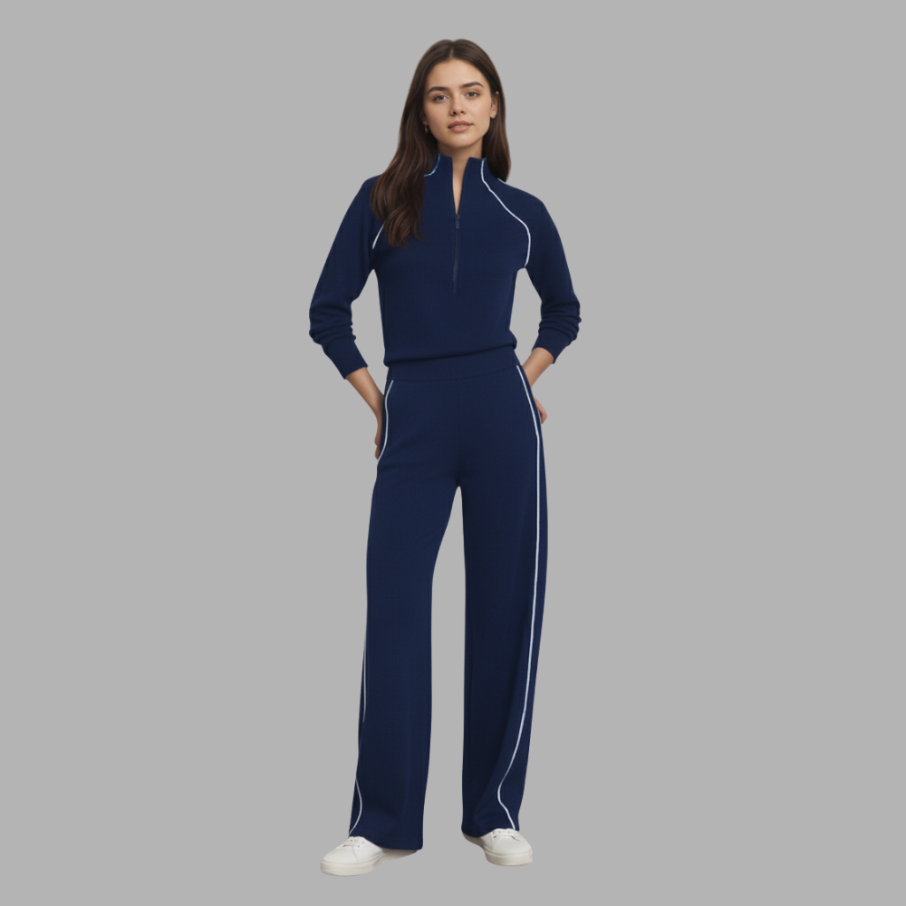 Pique Half Zip Jumpsuit